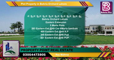 Residential Plot for Sale in Bahria Orchard, Lahore - (BP-83541)