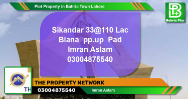 Residential Plot for Sale in Bahria Town, Lahore - (BP-83550)