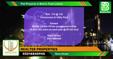 Residential Plot for Sale in Bahria Town, Lahore - (BP-83599)