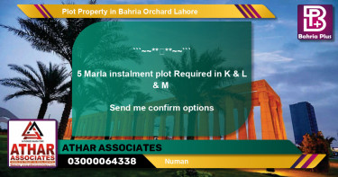 Residential Plot for Sale in Bahria Orchard, Lahore - (BP-83617)