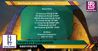 Residential Plot for Sale in Bahria Town, Lahore - (BP-83624)