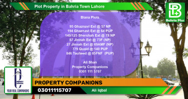 Residential Plot for Sale in Bahria Town, Lahore - (BP-83679)