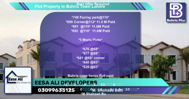 Residential Plot for Sale in Bahria Town, Lahore - (BP-83687)