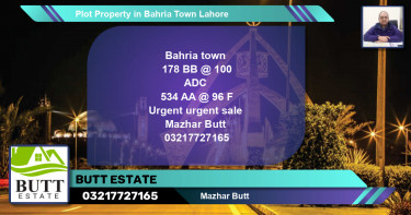 Residential Plot for Sale in Bahria Town, Lahore - (BP-83693)