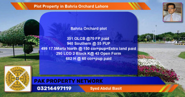Residential Plot for Sale in Bahria Orchard, Lahore - (BP-83758)