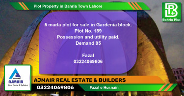 Residential Plot for Sale in Bahria Town, Lahore - (BP-83822)
