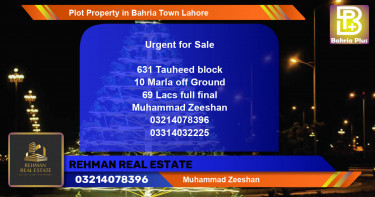 Residential Plot for Sale in Bahria Town, Lahore - (BP-83828)