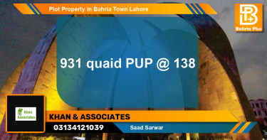 Residential Plot for Sale in Bahria Town, Lahore - (BP-83858)