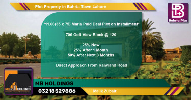 Residential Plot for Sale in Bahria Town, Lahore - (BP-83865)