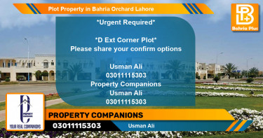 Residential Plot for Sale in Bahria Orchard, Lahore - (BP-83876)