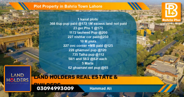 Residential Plot for Sale in Bahria Town, Lahore - (BP-83909)