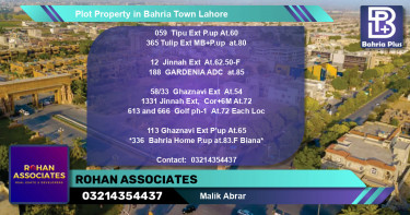 Residential Plot for Sale in Bahria Town, Lahore - (BP-83937)
