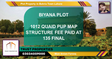 Residential Plot for Sale in Bahria Town, Lahore - (BP-83944)