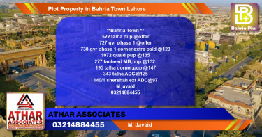 Residential Plot for Sale in Bahria Town, Lahore - (BP-83988)