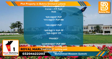 Residential Plot for Sale in Bahria Orchard, Lahore - (BP-83993)