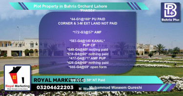 Residential Plot for Sale in Bahria Orchard, Lahore - (BP-83994)