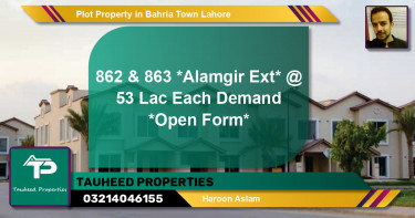 Residential Plot for Sale in Bahria Town, Lahore - (BP-84007)