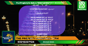 Residential Plot for Sale in Bahria Town, Lahore - (BP-84024)