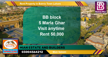 Residential Property for Rent in Bahria Town, Lahore - (BP-84056)