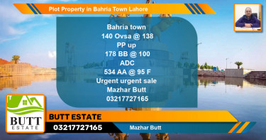Residential Plot for Sale in Bahria Town, Lahore - (BP-84057)
