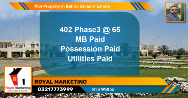 Residential Plot for Sale in Bahria Orchard, Lahore - (BP-84065)