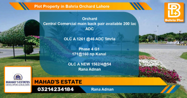 Residential Plot for Sale in Bahria Orchard, Lahore - (BP-84072)
