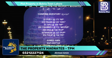 Residential Plot for Sale in Bahria Town, Lahore - (BP-84104)