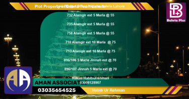 Residential Plot for Sale in Bahria Town, Lahore - (BP-84136)