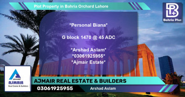 Residential Plot for Sale in Bahria Orchard, Lahore - (BP-84148)