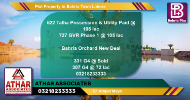 Residential Plot for Sale in Bahria Town, Lahore - (BP-84206)