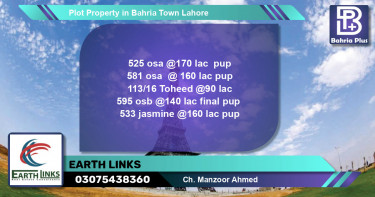 Residential Plot for Sale in Bahria Town, Lahore - (BP-84208)