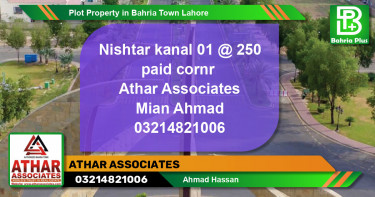Residential Plot for Sale in Bahria Town, Lahore - (BP-84284)