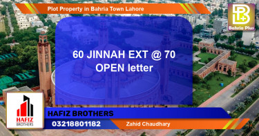 Residential Plot for Sale in Bahria Town, Lahore - (BP-84292)