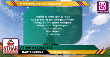 Residential Plot for Sale in Bahria Town, Lahore - (BP-84300)