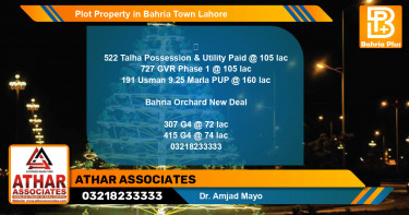 Residential Plot for Sale in Bahria Town, Lahore - (BP-84306)
