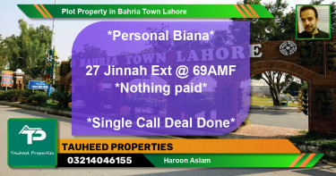Residential Plot for Sale in Bahria Town, Lahore - (BP-84371)