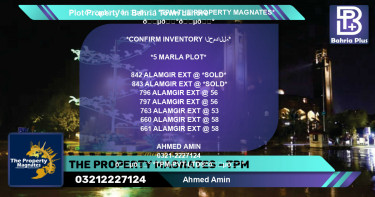 Residential Plot for Sale in Bahria Town, Lahore - (BP-84385)
