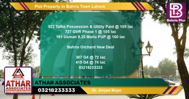 Residential Plot for Sale in Bahria Town, Lahore - (BP-84413)