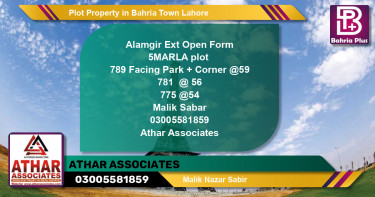Residential Plot for Sale in Bahria Town, Lahore - (BP-84429)