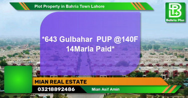 Residential Plot for Sale in Bahria Town, Lahore - (BP-84499)