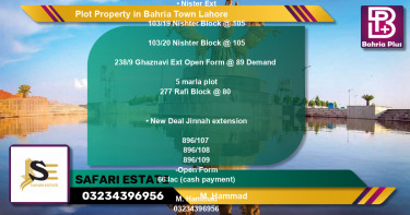Residential Plot for Sale in Bahria Town, Lahore - (BP-84531)
