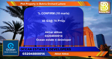 Residential Plot for Sale in Bahria Orchard, Lahore - (BP-84535)