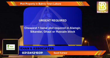 Residential Plot for Sale in Bahria Town, Lahore - (BP-84548)