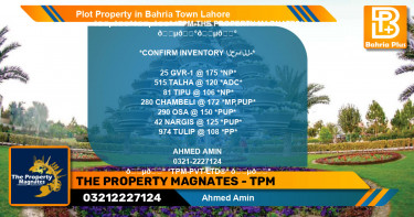 Residential Plot for Sale in Bahria Town, Lahore - (BP-84574)
