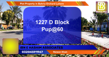 Residential Plot for Sale in Bahria Orchard, Lahore - (BP-84602)