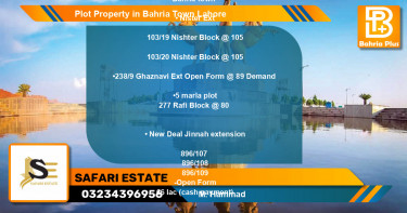 Residential Plot for Sale in Bahria Town, Lahore - (BP-84615)