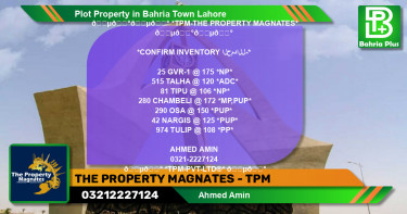 Residential Plot for Sale in Bahria Town, Lahore - (BP-84675)