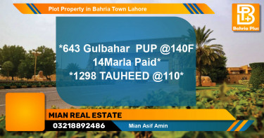 Residential Plot for Sale in Bahria Town, Lahore - (BP-84699)