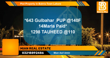 Residential Plot for Sale in Bahria Town, Lahore - (BP-84700)