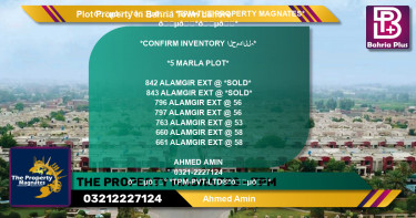 Residential Plot for Sale in Bahria Town, Lahore - (BP-84725)